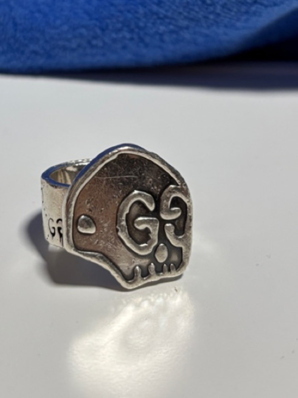 Gucci Silver Skull GG Ring - Gucci Ghost Silver Tone